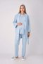 Maternity Pajama Set with Robe, 3-Piece Set, Lace Panel, Buttoned, Nursing-Friendly, Jacquard.
