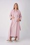 Maternity Lohosa Nightgown and Robe Set, 2-Piece, Lace Robe with Buttons, Nursing Robe, Jacquard. - 4
