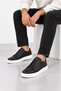 Helix Men's Genuine Leather Stitched Sole Casual Shoes - Black - 3