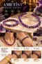 Amethyst Natural Stone Bracelet and Necklace Set, High Quality (Necklace 40 cm) (Bracelet Size Options Available) - 2