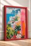 Amalfi Pink Belt and Potted Plant on a Terraced Frame – Italy Poster – Living Room, Kitchen, Wall Decor – Itp162 - 2