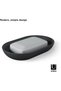 حامل صابون "جونيب"، تصميم عصري بيضاوي الشكل، مناسب للاستخدام في الحمام، باللون الأسود. - 5