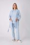 Maternity Pajama Set, 3-Piece Set, Lace Robe, Buttoned Nursing Robe, Jacquard Fabric. - 3