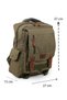 Medium Size 37 cm Canvas Waterproof Fabric School Travel Backpack Khaki U577 - 2