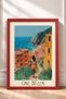 Ciao Bella, Women's Framed Painting, Coastal Trail, Italy Poster, Wall Decor, Itp168. - 3