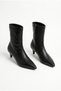 Nova Women's Black Leather Ankle Boots - 5