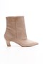 Women's Suede Short Ankle Boots with a Slim Heel and Pointed Toe. - 6