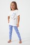 Girls' Premium Short-Sleeved Pajama Set with Leggings