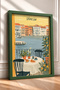 Venice, Written Palace, Scenic Breakfast, Framed Painting, Italy Poster, Wall Decor, Itn022. - 2