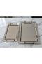 Tiamo Roma Stainless Steel Tea Tray (Set of 2) - 2