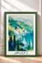 Amalfi Bay and Sailboats Framed Painting, Italy Poster, Living Room, Kitchen, Wall Decor, Itn018. - 3