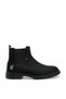 Men's Casual Boots, Black, Slip-On, Elastic Chelsea Style. - 2