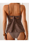 Swimsuit, Brown - 4