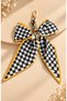 Kazayağı Patterned Bow Bag Scarf – with Pearl Details, Gold-Colored Clip, Bag Ornament, and Keychain.
