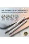 White 3 in 1 Universal Stylus Pen with 4 Replacement Tips - 3