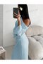 Rochie lunga, Bleu - 5