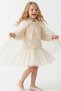 Girls' Evening Dress with Cape, 3D Rose and Star Tulle, Birthday, Special Occasion, Rose Wedding Party Dress, Ages 1-6. - 7