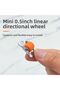 Black 1 Inch Rubber Coated Directional Caster Wheels 4 Pack Silent Small Rollers - 3