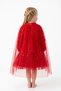 Girls' Evening Dress with Cape, 3D Rose and Star Tulle, Birthday, Special Occasion, Rose Wedding Party Dress, Ages 1-6. - 6