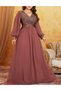 Rochie lunga, Roz pudra inchis - 3