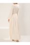 Rochie lunga, Ecru - 2