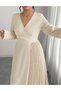 Rochie lunga, Crem - 6