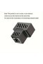 مقسم إيثرنت RJ45 أسود لتوسيع شبكة جهاز التوجيه والكمبيوتر - 6