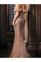 Rochie lunga, crem - 5