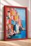 Riomaggiore Colorful Houses and Boats Framed Painting Italy Poster Wall Decor Itp195 - 2