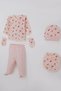 Baby Girl Hospital Outfit, 5-Piece Cherry Orchard Set, 0-3 Months, Pink. - 2