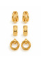 Gold 6-Piece Earring Set