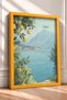 Capri Lemon Trees and Bay View Framed Painting, Italy Poster, Living Room, Kitchen, Wall Decor, Itn020. - 2