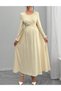 Rochie lunga, crem - 2