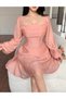 Rochie scurta, Roz - 3