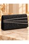 Women's Stone-Striped 2-Piece Bag Set - Glittery Evening Bag & Glittery Everyday Bag with Adjustable Shoulder Strap and 2 Compartments. - 7