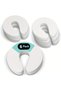 6 Pack White Foam U Shape Door Stoppers for Injury Prevention - 6