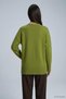Crew Neck Oversized Knit Sweater 2521 Olive Green - 3