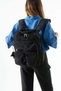 Ultra Lightweight, Multi-Pocket Backpack and Clutch Bag, Compact Design, Black – (571-5J)