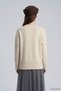 Crew Neck Oversized Knit Sweater 2521 Ecru - 3