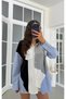 Premium Design Oversized Shirt with Stone-Embellished Sleeves. - 3