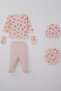 Baby Girl Hospital Outfit, 5-Piece Cherry Orchard Set, 0-3 Months, Pink.