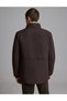 Dark Brown Stand-Up Collar Coat 50330215-Vr084 - 5