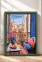 Milan Balcony, Floral Seating Area, Framed Painting, Italy Poster, Wall Decor, Itp184. - 3