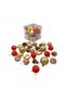 28-Piece Assorted Christmas Tree Ornament Set – Red and Glittery Balls, Metallic Bells, Pinecones, and Decorative Fir Tree Ornaments - 2