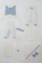 Baby Boy Hospital Outfit, 10-Piece Set with a Fixed Vest and Bow Detail, 0-3 Months, Ecru.