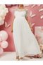 Rochie lunga, alb - 3