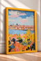 Padua City Silhouette and Colorful Plants Framed Painting, Italy Poster, Wall Decor, Itp187. - 2