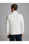 Ecru 3-Thread Regular Fit Zippered Stand-Up Collar Basic Sweatshirt 50334032-Vr019 - 6