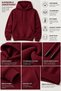 Sümer Işık Unisex 3-Thread Brushed Hooded Sweatshirt, 100% Cotton, with Kangaroo Pocket, Slim Fit, Winter Hoodie. - 2