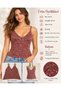 Women's V-Neck Sequined Glittery Knit Blouse with Straps, Hand-Knitted Crochet, Mohair Cotton Yarn, Soft and Stretchy Textured Stylish Women's Tank Top. - 4